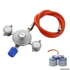 CADAC Dual-Power-Pak - Adapter Für 2 Gaskartuschen - 50mbar - Inkl. 85cm Schlauch (50mbar)